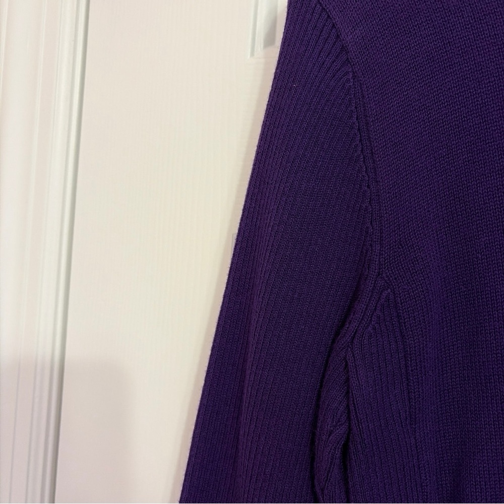Polo Ralph Lauren Sport Women’s Purple Full Zip Sweater, Size Small - Picture 7 of 7